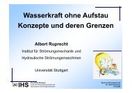 Wasserkraft ohne Aufstau Konzepte und deren Grenzen - IHS ...