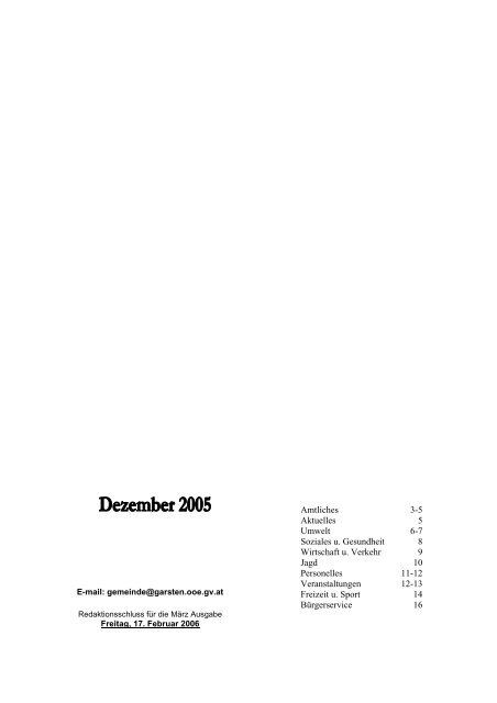 Amtsblatt Dezember 2005 (0 bytes) - Garsten