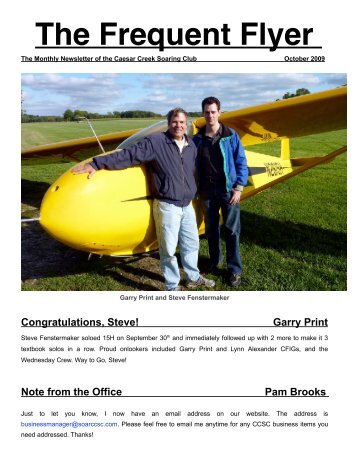The Frequent Flyer - Caesar Creek Soaring Club