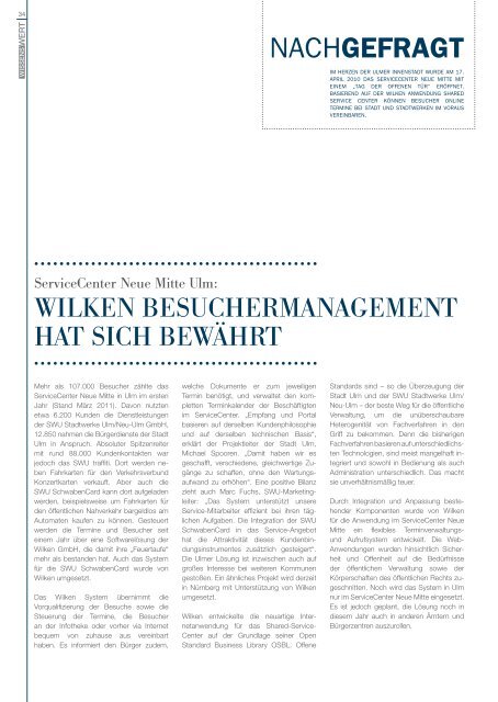 Wissenswert 1/2011 - Wilken Entire AG