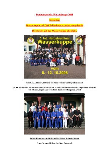 Seminar Wasserkuppe 2008 - Sui Getsu Dojo Auggen