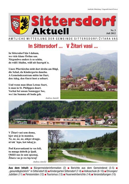 Aktuell - Gemeinde Sittersdorf