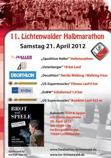 Untitled - Lichtenwalder Halbmarathon - TSV Lichtenwald e.V.