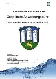 Informationsbroschüre - Stadt Immenhausen