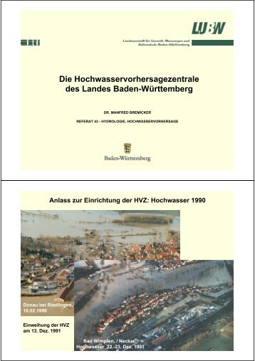 Die Hochwasservorhersagezentrale des Landes Baden-Württemberg