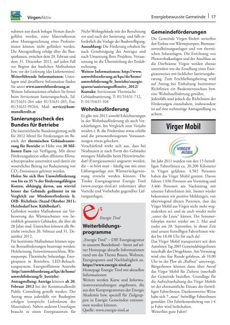 Frühjahr 2012 - Nr. 59 (pdf 8 MB) - Gemeinde Virgen