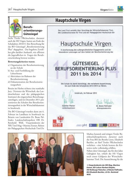 Frühjahr 2012 - Nr. 59 (pdf 8 MB) - Gemeinde Virgen