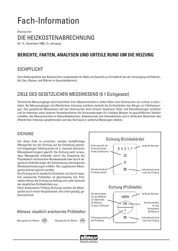 Fach-Info Eichpflicht - Allmess GmbH