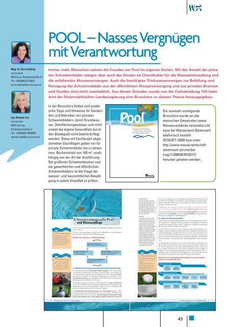 Die Wasserzeitschrift der Steiermark 1/2011 - Wasserland Steiermark