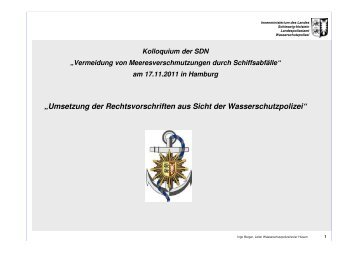 Wasserschutzpolizei Herr Ingo Berger [Kompatibilität