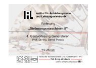 Vorlesung „Strömungsmaschinen II” 4. Gastvorlesung Generatoren