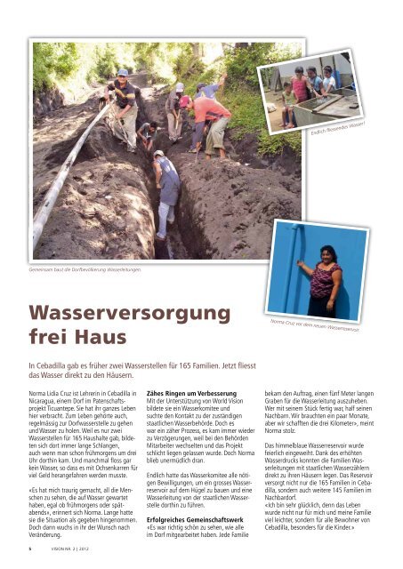 Wasser ist leben - World Vision Schweiz