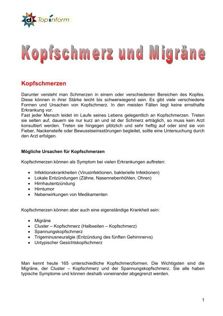 Kopfschmerzen und Migräne - Drogerie Frey