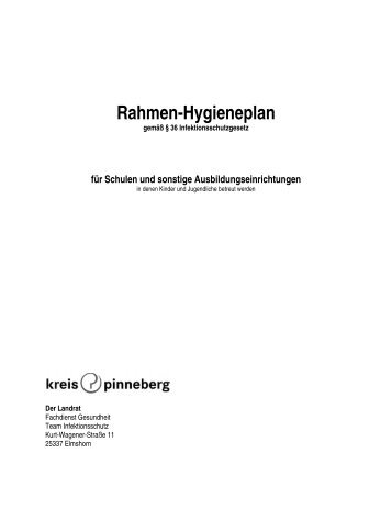 Rahmen-Hygieneplan - Kreis Pinneberg