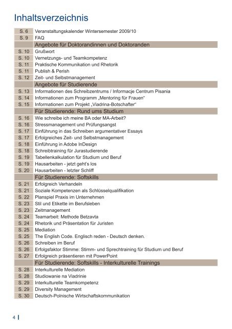 Trainingsprogramm - European University Viadrina Frankfurt (Oder)