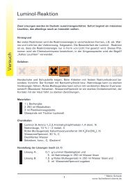 Luminol-Reaktion - Fachreferent Chemie