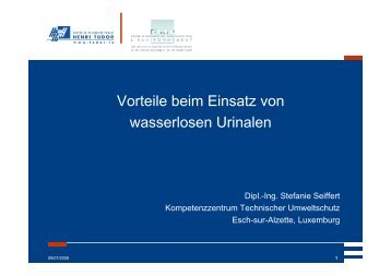 Vorteile beim Einsatz von wasserlosen Urinalen - SAM