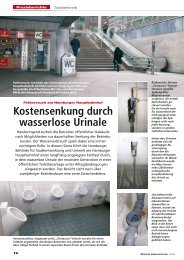 Kostensenkung durch wasserlose Urinale