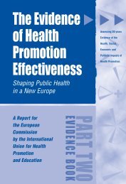 Evidence Book 1 - International Union for Health Promotion and ...