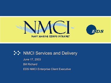 NMCI Services and Delivery