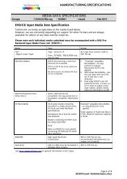 BD DVD & CD Input Media Data Specification - Technicolor