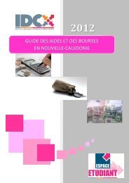 Guide des aides et des bourses 2012 - IDC NC