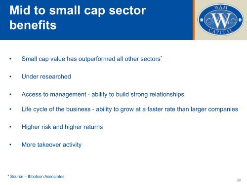 Investor Presentation - May 2012 - Wilson Asset Management