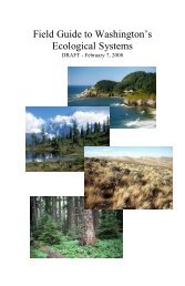 Draft Field Guide to Washington's Ecological Systems