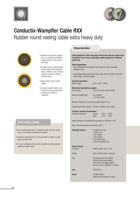 Conductix-Wampfler Cables for Reeling Systems