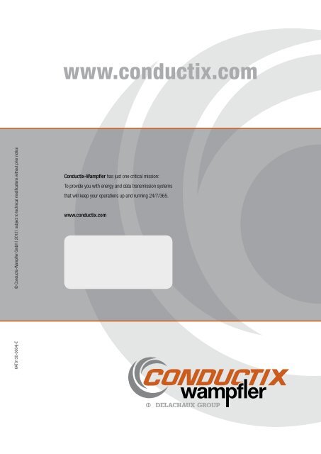 Conductix-Wampfler Cables for Reeling Systems