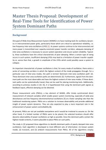 Outline master thesis proposal video