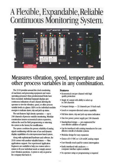 2110 vibration monitor system - Vitec, Inc