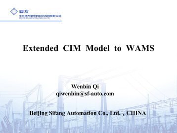 Extended CIM Model to WAMS - Epcc-workshop.net