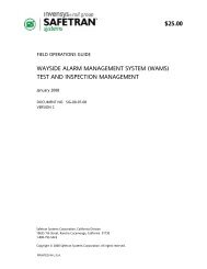 wayside alarm management system (wams) - Invensys Rail