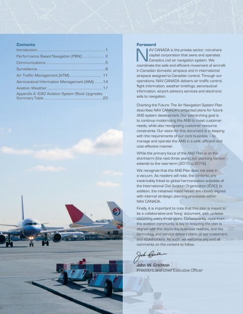 The Air Navigation System Plan - Nav Canada