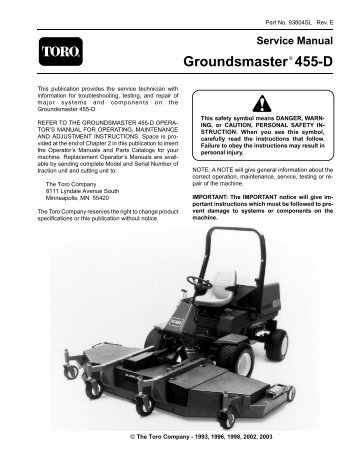 Groundsmaster® 455-D - Toro