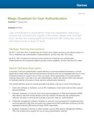 Magic Quadrant for User Authentication - Arrow ECS