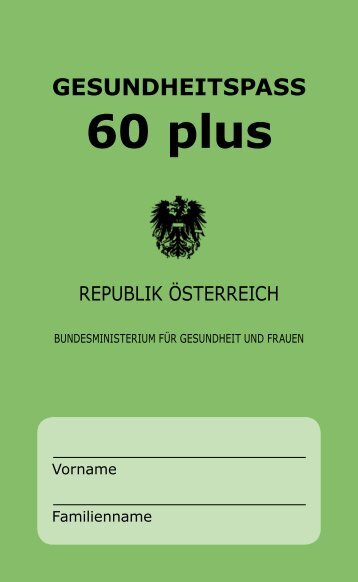 Gesundheitspass 60 plus - Theres Rathmanner