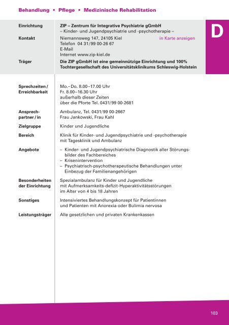 Wegweiser für Sozialpsychiatrische / Psychosoziale Hilfen in Kiel