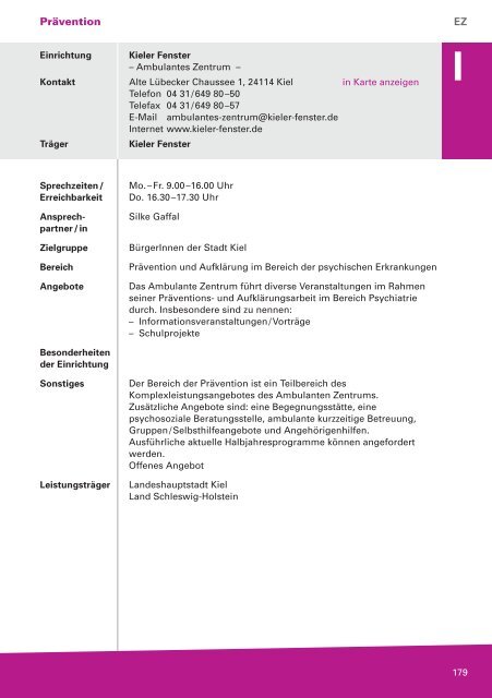 Wegweiser für Sozialpsychiatrische / Psychosoziale Hilfen in Kiel