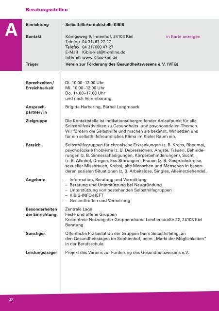 Wegweiser für Sozialpsychiatrische / Psychosoziale Hilfen in Kiel