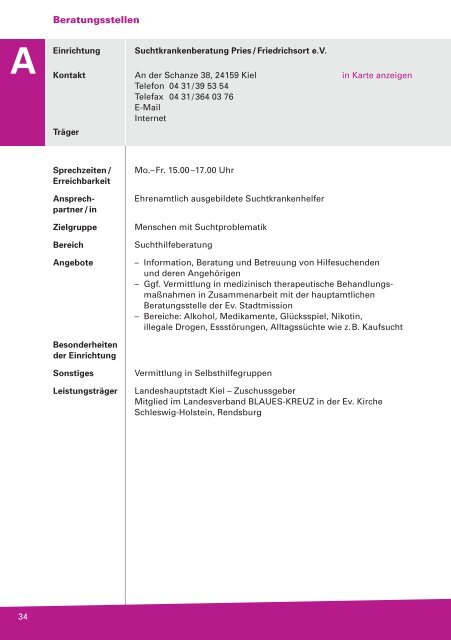 Wegweiser für Sozialpsychiatrische / Psychosoziale Hilfen in Kiel