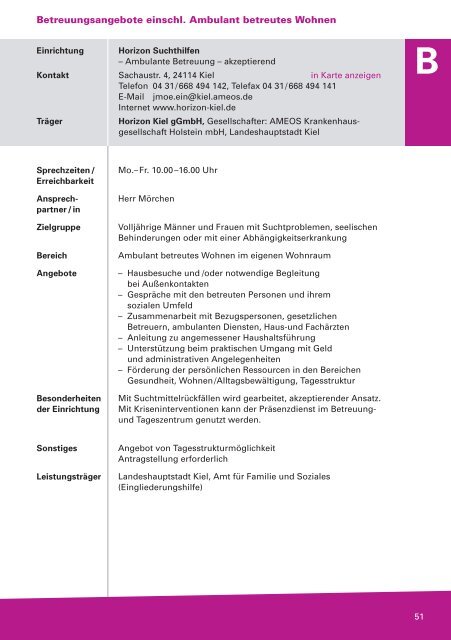 Wegweiser für Sozialpsychiatrische / Psychosoziale Hilfen in Kiel