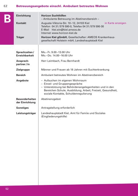 Wegweiser für Sozialpsychiatrische / Psychosoziale Hilfen in Kiel