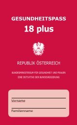 GESUNDHEITSPASS 18 plus - Theres Rathmanner