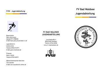 FV Bad Waldsee – Jugendabteilung Saison 2012-2013