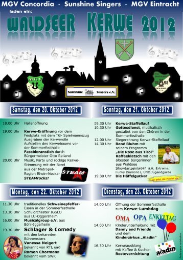 Flyer Kerwe 2012V3 - MGV Concordia 1861 Waldsee eV