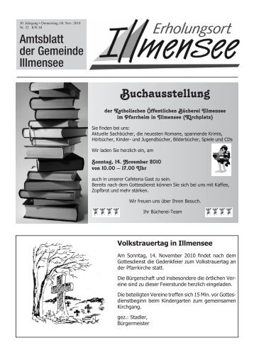 Amtsblatt Nr. 22 / KW 44 vom 04.11.2010 - Illmensee