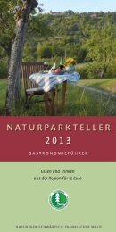 Naturparkteller 2013 - Naturpark Schwäbisch Fränkischer Wald