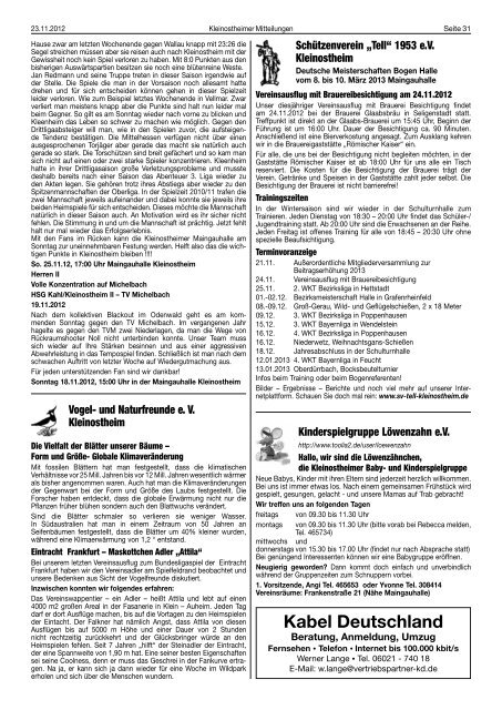 KW 47 - Vereinsring Kleinostheim